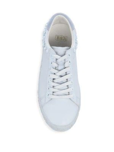Shop Ash Stars Leather Sneakers In Ice Blue