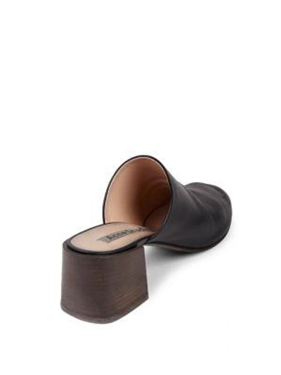Shop Acne Studios Slip-on Leather Mules In Black