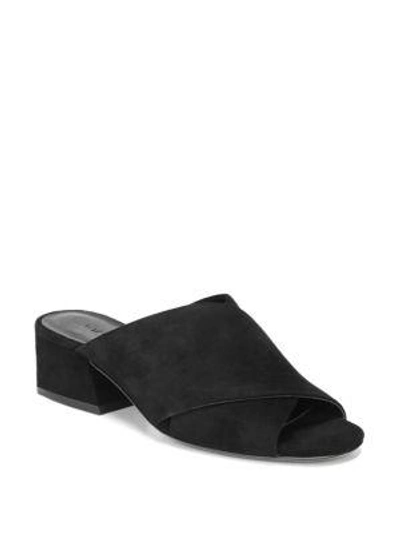 Shop Vince Karsen Suede Sandals In Black