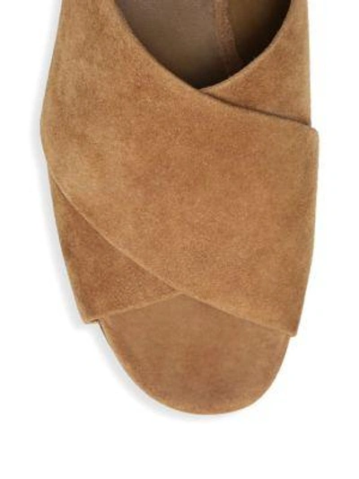 Shop Vince Karsen Suede Sandals In Cedar