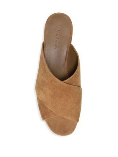 Shop Vince Karsen Suede Sandals In Cedar