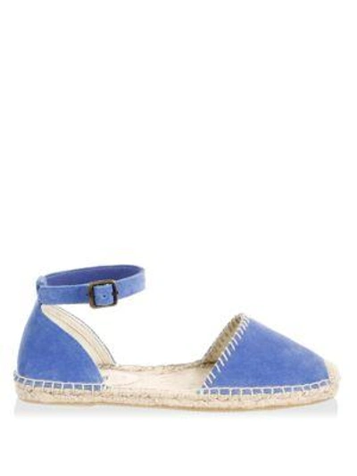 Shop Soludos Suede D'orsay Flats In Blue Marine