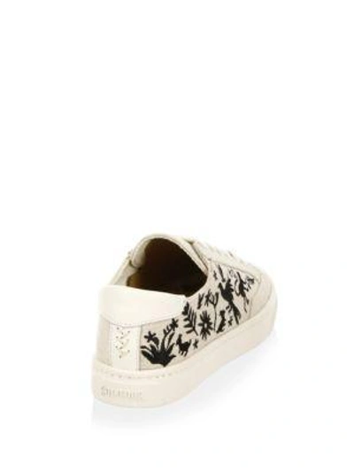 Shop Soludos Otomi Canvas Trainers In Sand Black