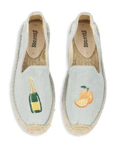 Shop Soludos Mimosa Smoking Slippers In Chambray