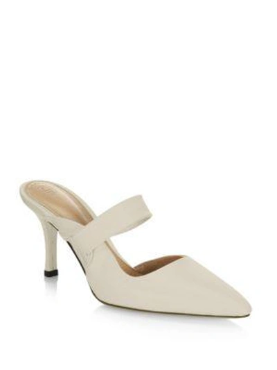 Shop The Row Pointed Leather Pumps In Natural Beige