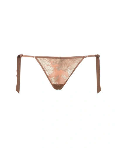 Shop Emporio Armani Thongs In Brown