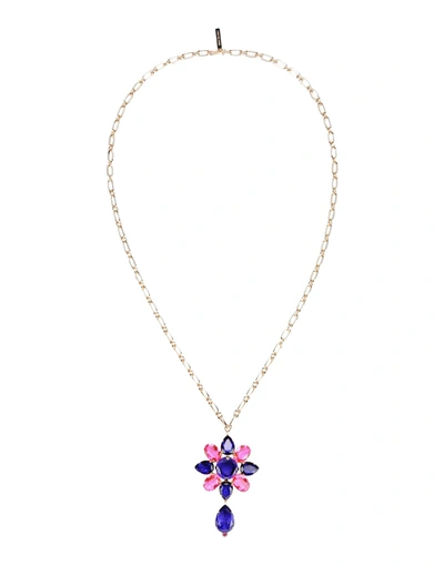 Shop Alberta Ferretti Necklace In Purple