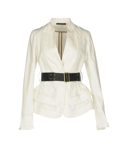 Shop Atos Lombardini Blazer In White