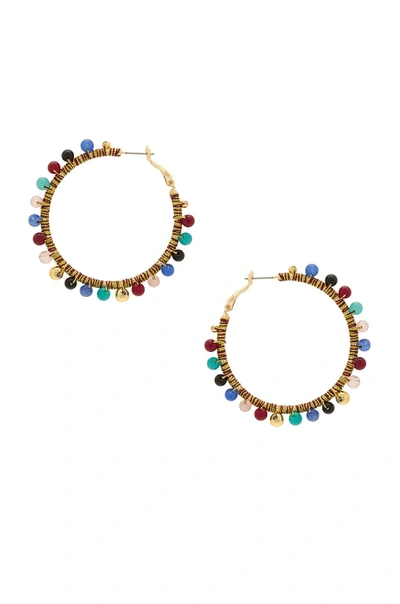 Shop Rebecca Minkoff Morocco Hoop Earrings In Metallic Gold