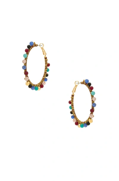 Shop Rebecca Minkoff Morocco Hoop Earrings In Metallic Gold