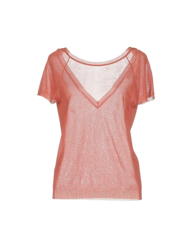 Shop Atos Lombardini Sweater In Coral