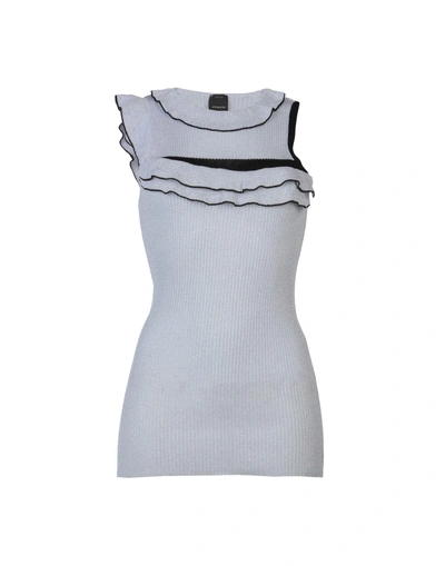 Shop Pinko Woman Sweater Light Grey Size Xs Viscose, Metallic Fiber, Polyester, Polyamide