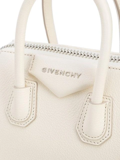 Shop Givenchy Mini Antigona Tote In White