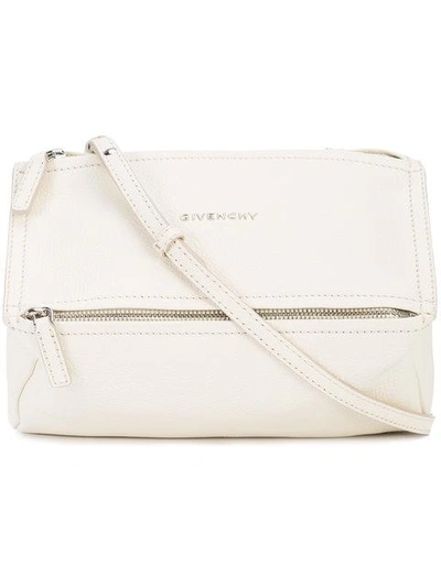 Shop Givenchy Mini Pandora Crossbody Bag - White