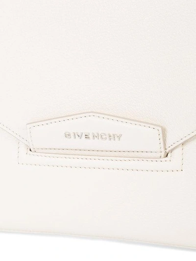 Shop Givenchy Antigona Clutch In White