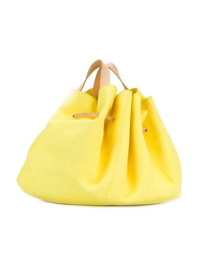 Shop Marsèll Crossbody Bucket Bag In Yellow