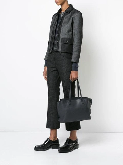 Akris Small Ai Reversible Leather Tote - Metallic