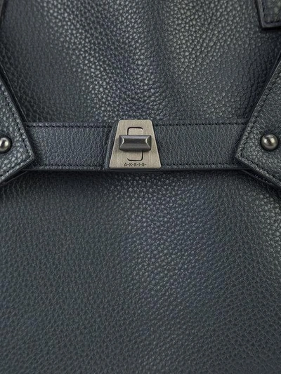 Akris Small Ai Reversible Leather Tote - Metallic