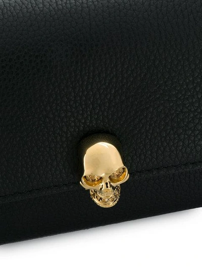 Shop Alexander Mcqueen Skull Wallet Chain Clutch In Black