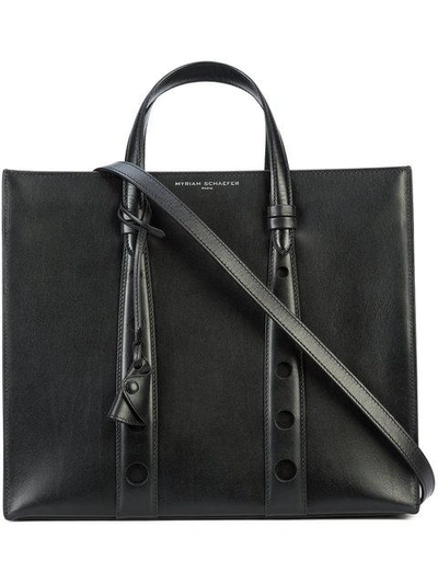 Shop Myriam Schaefer Classic Tote Bag - Black