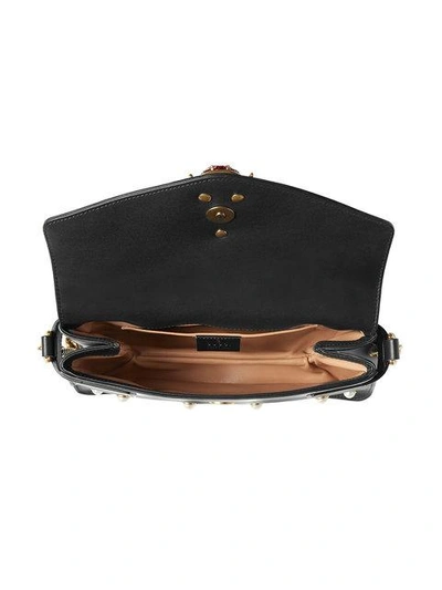 Shop Gucci Broadway Leather Mini Bag In Black