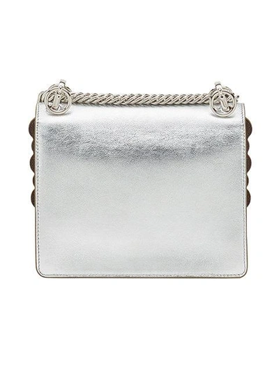 Shop Fendi Kan I Scalloped Handbag In Metallic