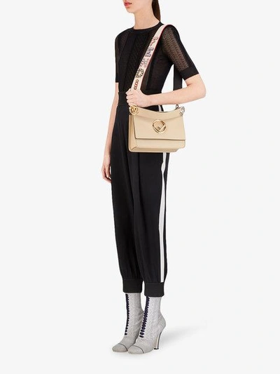 Shop Fendi Strap You Shoulder Bag Strap In Neutrals