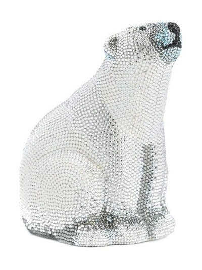 Shop Judith Leiber Blanc Polar Bear Bag