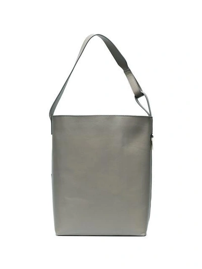 Shop Atp Atelier Grey Pienza Leather Tote Bag In 21 Grey