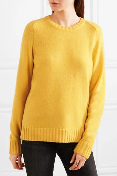 Shop Apc Vivian Wool And Cashmere-blend Sweater In Yellow
