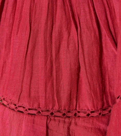 Shop Isabel Marant Étoile Varese Cotton-blend Skirt In Red