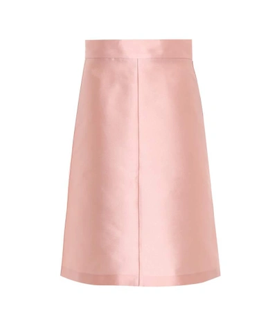 Shop Red Valentino Silk-blend Skirt In Pink