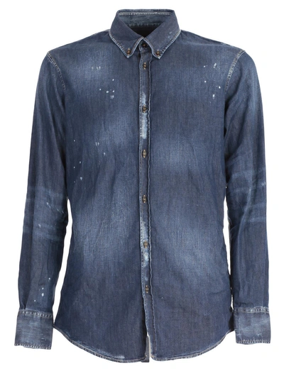 Shop Dsquared2 Shirt In Navy