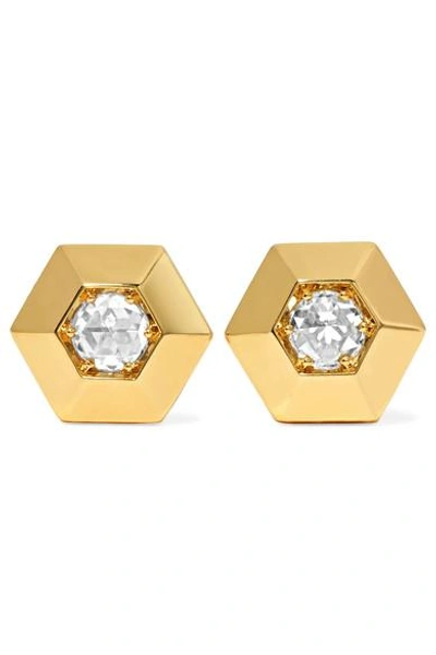 Shop Fred Leighton Collection 18-karat Gold Diamond Earrings
