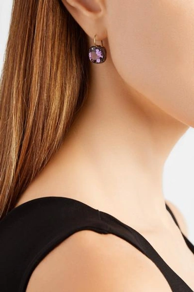 Shop Fred Leighton Collection 18-karat Gold Amethyst Earrings In Usd