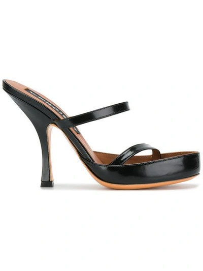 Shop Y/project Mid Heel Sandals In Black