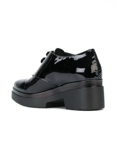 Shop Albano Lace-up Platform Shoes - Black