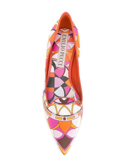 Emilio Pucci Printed Point-toe Slippers | ModeSens