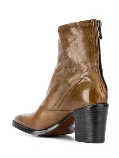 Shop Alberto Fasciani Block Heel Ankle Boots In Brown