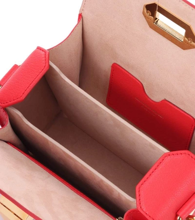 Shop Alexander Mcqueen Box 19 Leather Shoulder Bag In Red