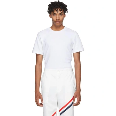 Shop Thom Browne White Relaxed Fit T-shirt In 100 White