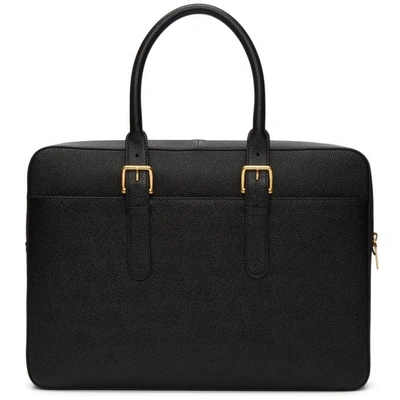 Shop Thom Browne Black Business Briefcase In 001 Black