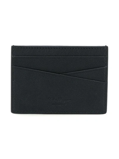 Shop Ferragamo Double Gancio Cardholder In Black