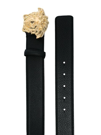 Shop Versace Palazzo Medusa Head Belt In Black
