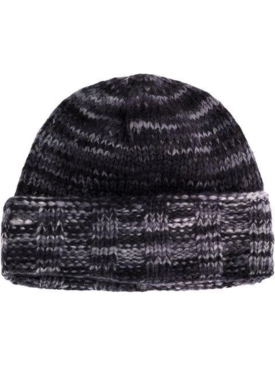 Shop The Elder Statesman Classic Knitted Beanie Hat - Grey