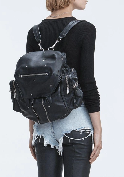 Shop Alexander Wang Rose Studded Marti Backpack In Black