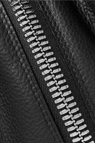 Shop Balenciaga Papier A6 Small Textured-leather Tote In Black