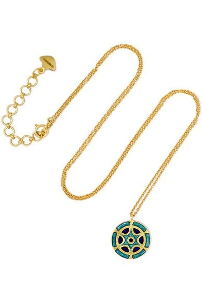 Shop Amrapali 18-karat Gold Enamel Necklace