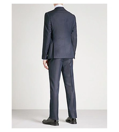 Shop Armani Collezioni M-line Fit Wool Suit In Navy