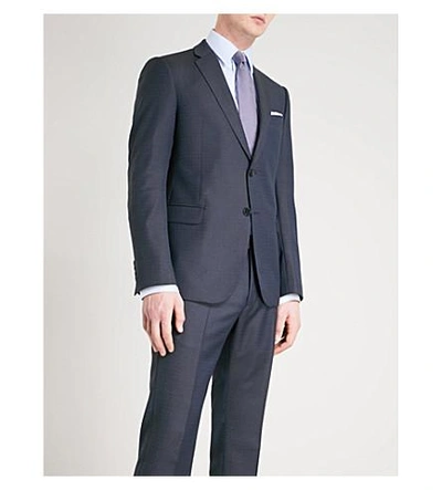 Shop Armani Collezioni M-line Fit Wool Suit In Navy